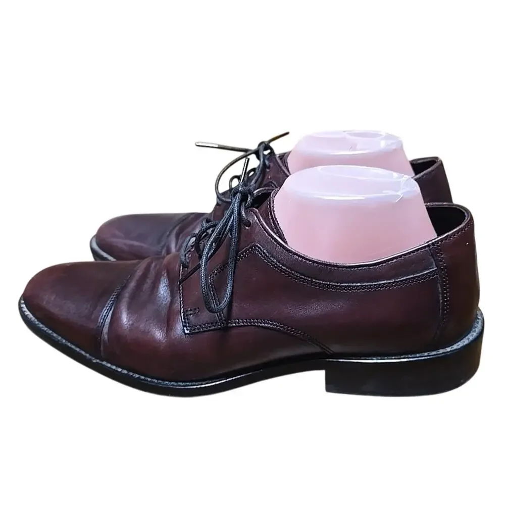 Murphy by Johnston & Murphy Burgundy Cap Toe Oxford Dress Shoes Men's Size 10.5M